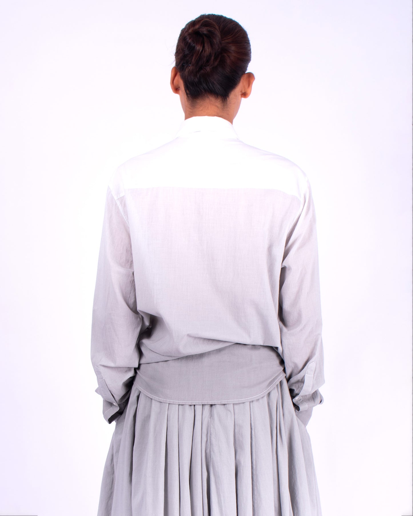 #1170 Oversized button down shirt in cotton voile