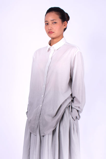 #1170 Oversized button down shirt in cotton voile