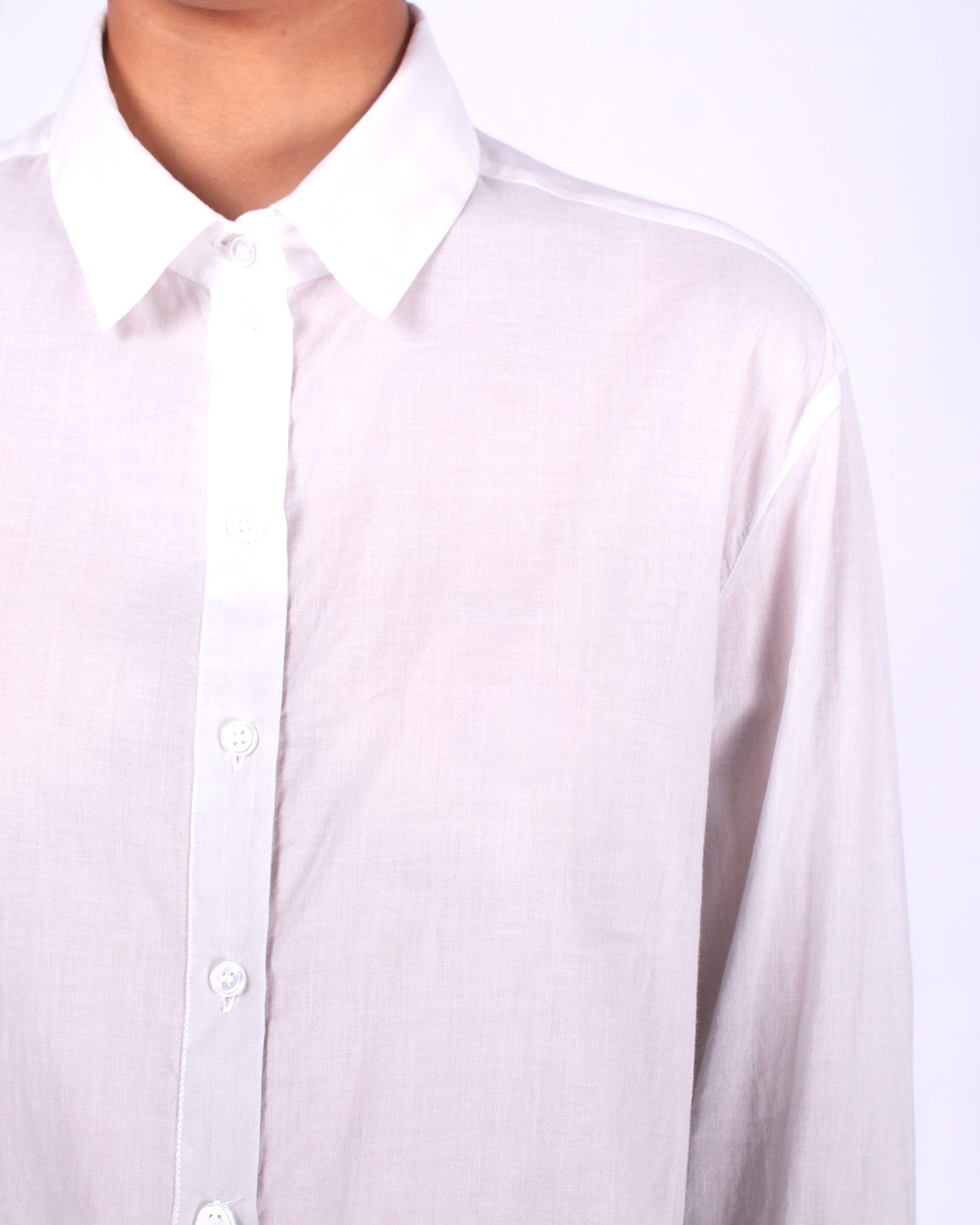 #1170 Oversized button down shirt in cotton voile