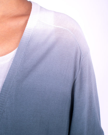 #1205 Oversized v-neck cardigan in organic cotton