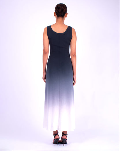 #1251 Scoop-neck tank dress 1x1 in organic cotton