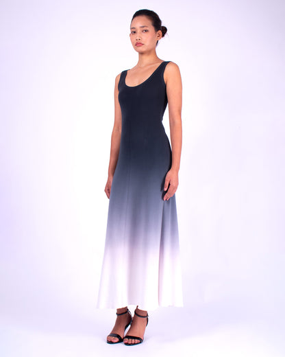 #1251 Scoop-neck tank dress 1x1 in organic cotton