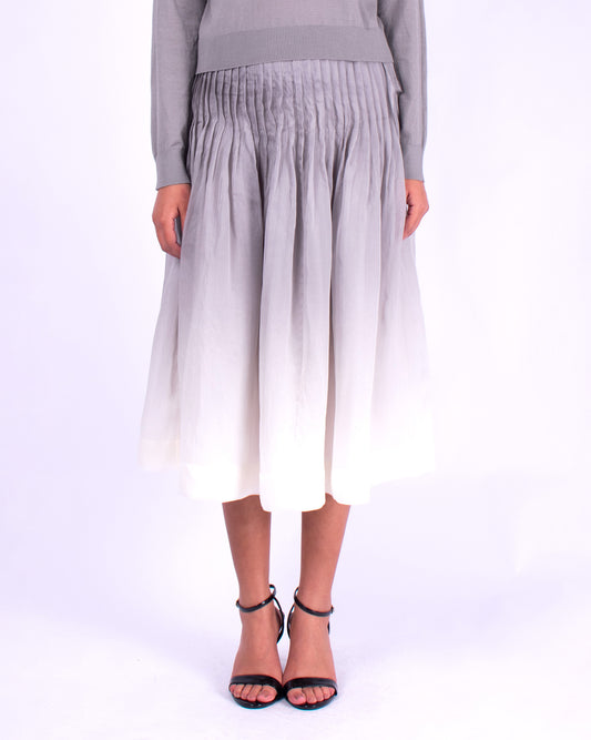 #1273 Pleat skirt in silk organza