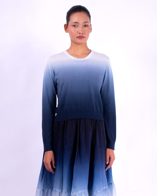 #1350 Cropped crewneck sweater