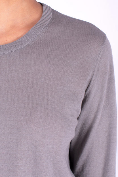 #1350 Cropped crewneck sweater in organic cotton