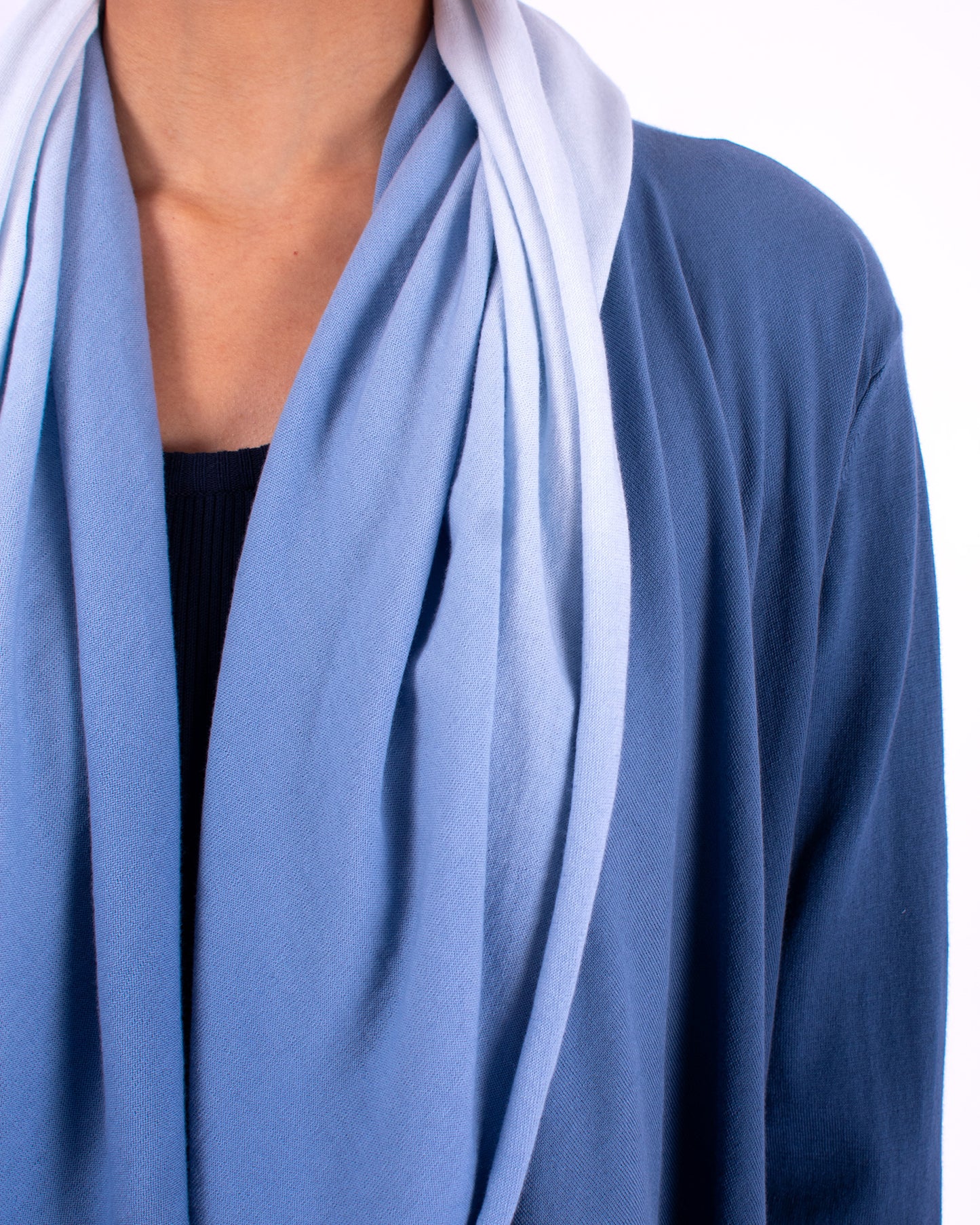 #1354 Draped hooded wrap jacket in organic cotton