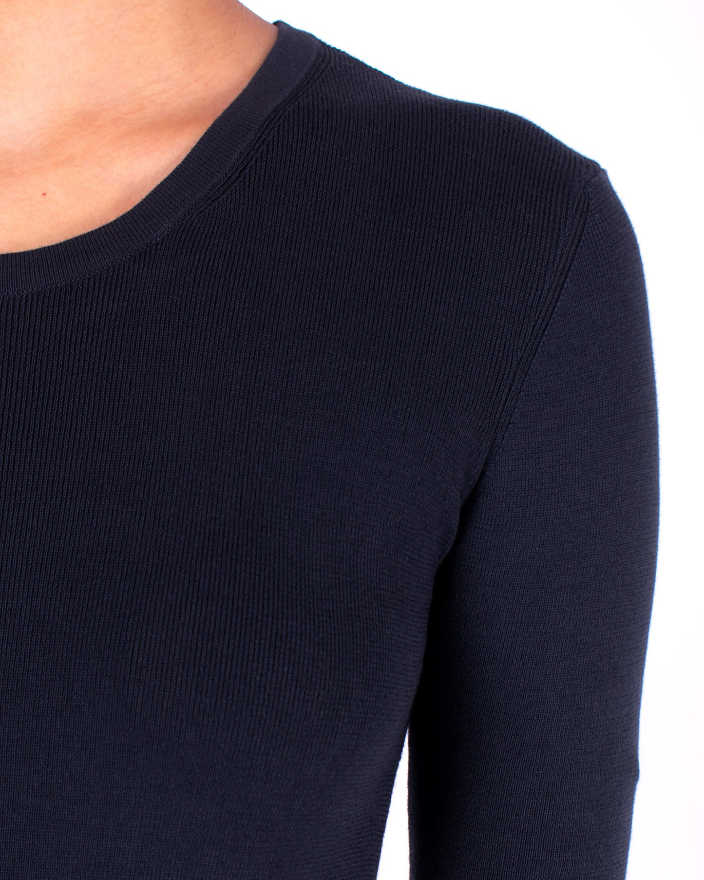 #606 Crewneck top 1x1 rib in organic cotton