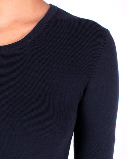 #606 Crewneck top 1x1 rib in organic cotton