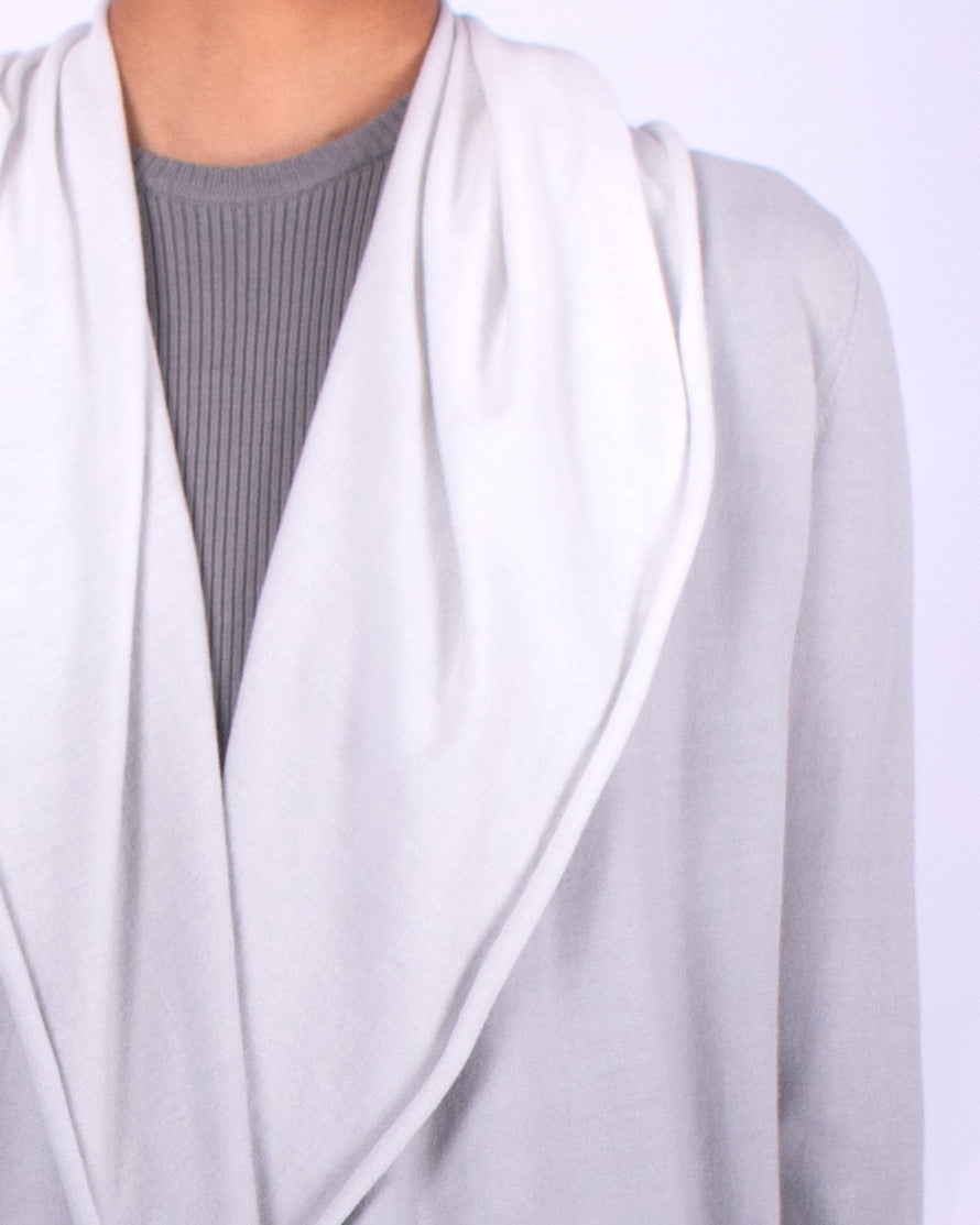 #664 Classic hooded wrap jacket in organic cotton