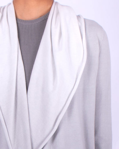 #664 Classic hooded wrap jacket in organic cotton