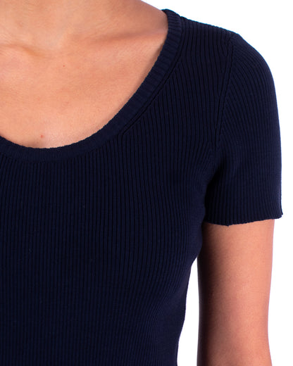 #902 Short sleeve top 2x1 in organic cotton