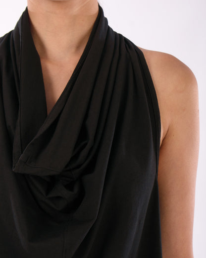 #CS005 Racerback draped neck top in organic cotton jersey