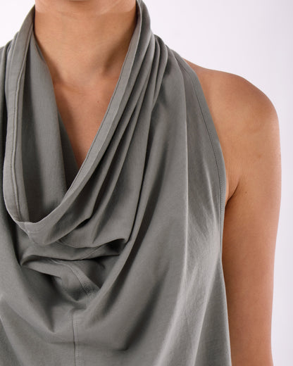 #CS005 Racerback draped neck top in organic cotton jersey