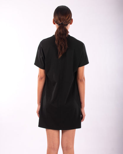#CS012 Draped neck tunic in organic cotton jersey