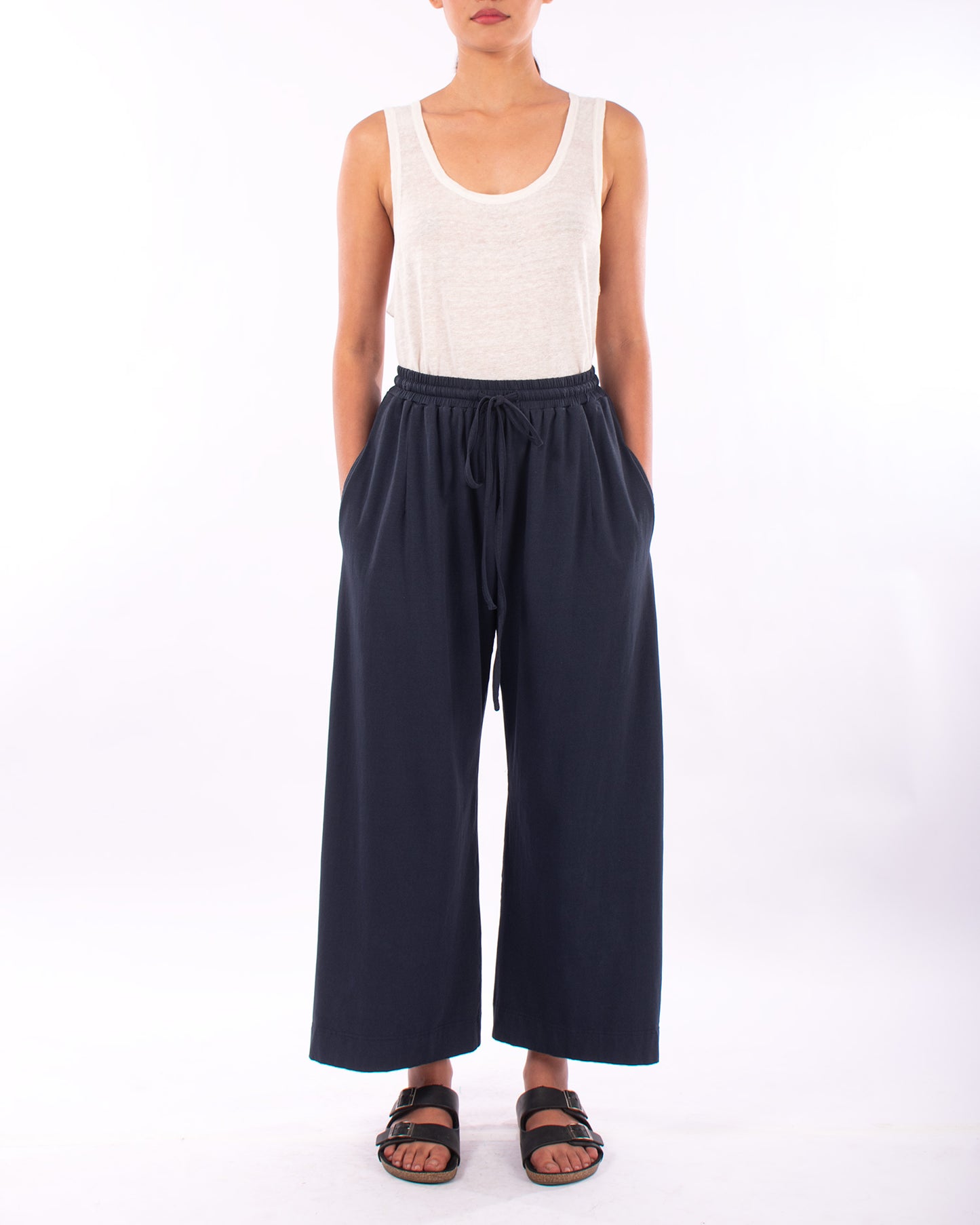 #017CS Drawstring pant in organic cotton jersey